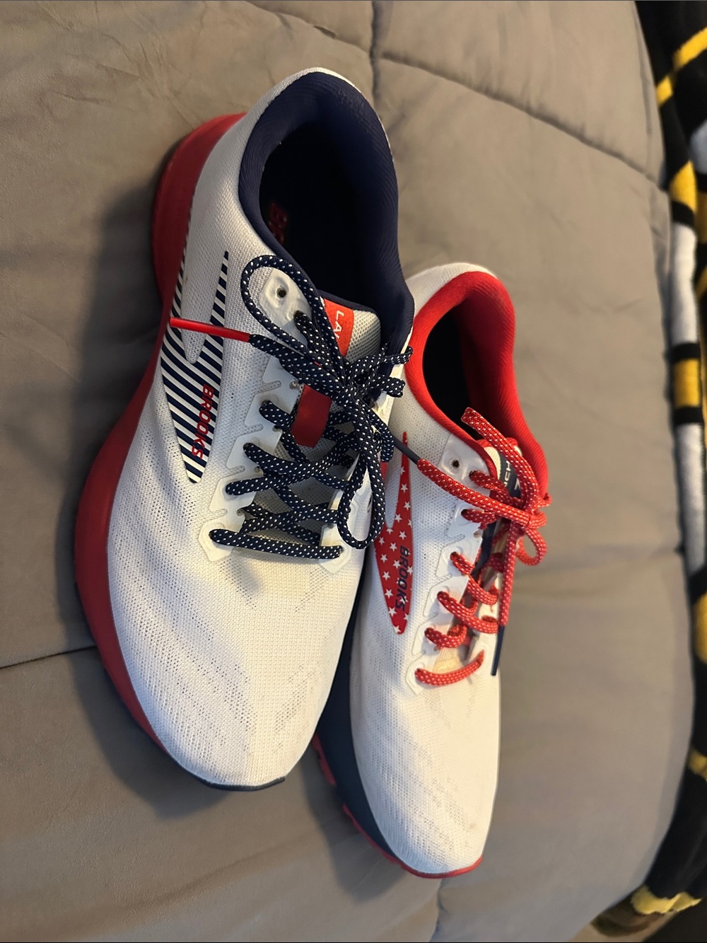 Brooks Launch 7 -Special Edition “American”with White with Red and Navy Accents